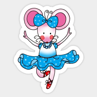 cute ballerina mouse Sticker